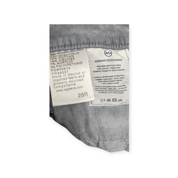 Adriano Goldschmied Mari High-Rise Straight Corduroy Pants Womens Size 28R Gray - Picture 11 of 13